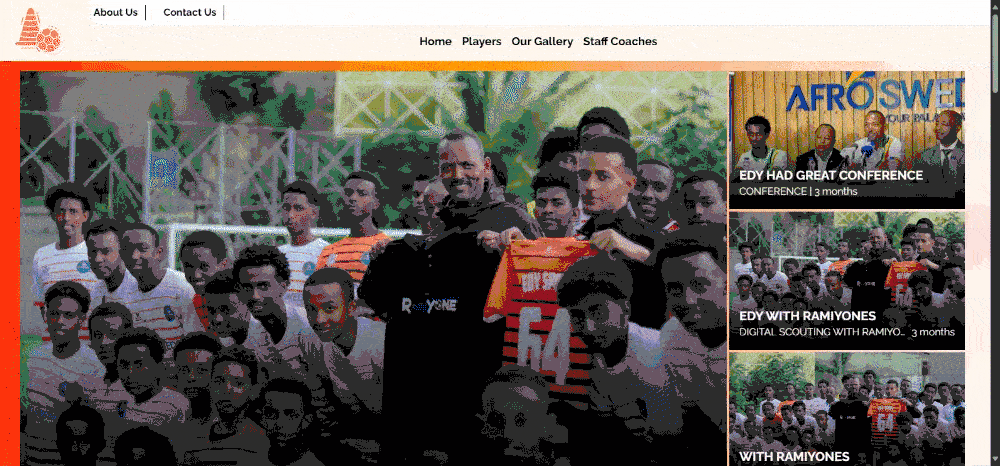 EDY Football Academy Website